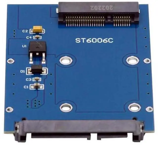Alt view image 6 of 7 - Mini PCI-E mSATA SSD to SATA 3.0 22Pin 2.5 Inch HDD PCBA Adapter Converter Card for Laptop & Desktop Storage Upgrade
