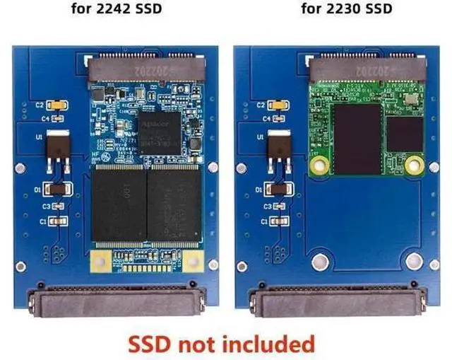 Alt view image 7 of 7 - Mini PCI-E mSATA SSD to SATA 3.0 22Pin 2.5 Inch HDD PCBA Adapter Converter Card for Laptop & Desktop Storage Upgrade