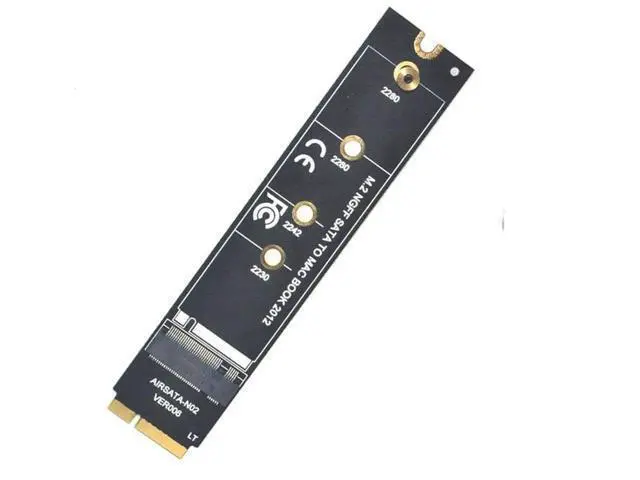 Alt view image 3 of 6 - M.2 NGFF SATA SSD Adapter Card, For 2012 MacBook Air A1465 A1466, Riser Card Only (SSD Not Included)