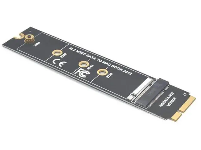 Alt view image 6 of 6 - M.2 NGFF SATA SSD Adapter Card, For 2012 MacBook Air A1465 A1466, Riser Card Only (SSD Not Included)