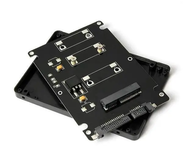 Alt view image 3 of 3 - mSATA to SATA 3.0 Adapter Enclosure, Convert mSATA Mini SSD to Standard 2.5 Inch 22Pin SATA Interface