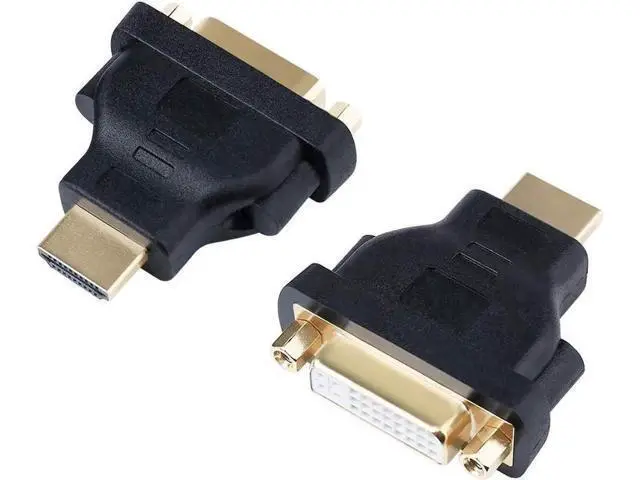 Alt view image 2 of 7 - 3-Pack Bi-Directional HDMI Male to DVI Female Adapter, Supports 1080P & 3D, HDMI DVI Converter Compatible with Apple TV, HDTV, Xbox 360, PS4, PS3, Nintendo Switch, Plasma TV, DVD Player
