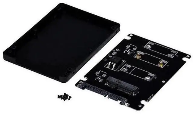 Alt view image 4 of 5 - Mini PCIe mSATA SSD to 2.5 Inch SATA3 Adapter Card with Enclosure & Mounting Screws