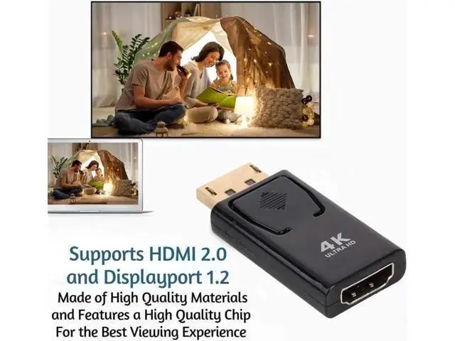 Alt view image 5 of 7 - 5-Pack CableCreation DP Male to HDMI 1.4 Female Adapter, Gold-Plated DP to HDMI Converter Supports 4K 3D Audio Video Sync for Laptop PC HDTV Monitor Projector, Black