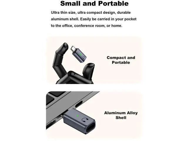 Alt view image 6 of 6 - USB C to 3.5mm Headphone Jack Adapter, Type C Audio Converter Compatible with iPhone 15/16 Series, iPad Air, Grey, No Charging/Data/Lavalier Mic Support