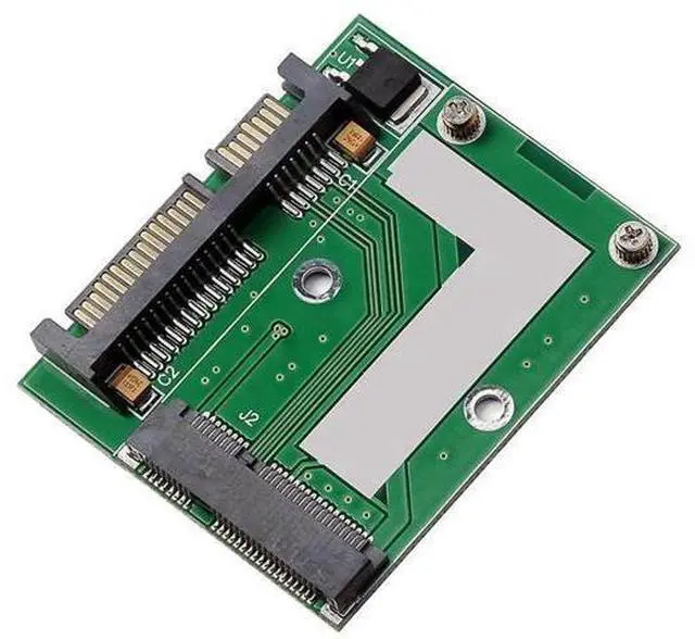 Alt view image 2 of 7 - Mini PCI-E mSATA SSD to 2.5" SATA3 6Gbps Adapter Card for Desktop PC