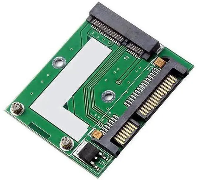 Alt view image 3 of 7 - Mini PCI-E mSATA SSD to 2.5" SATA3 6Gbps Adapter Card for Desktop PC