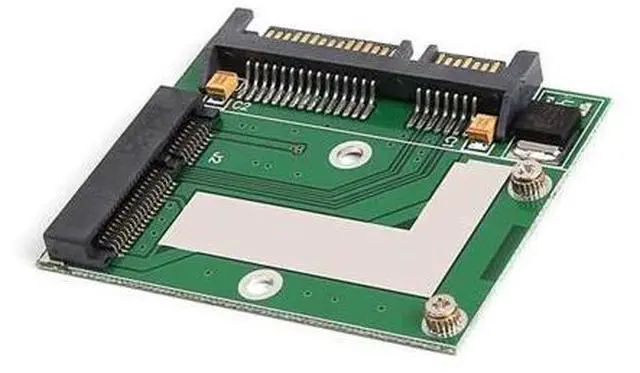 Alt view image 5 of 7 - Mini PCI-E mSATA SSD to 2.5" SATA3 6Gbps Adapter Card for Desktop PC