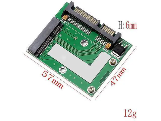 Alt view image 7 of 7 - Mini PCI-E mSATA SSD to 2.5" SATA3 6Gbps Adapter Card for Desktop PC