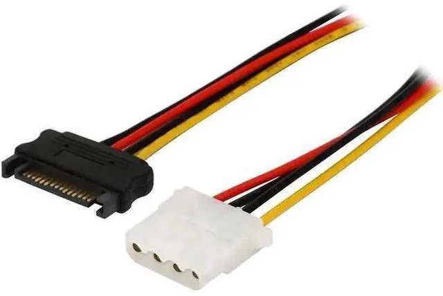 Alt view image 2 of 2 - 12 Inch SATA Male to 4 Pin Molex LP4 Female Power Adapter Cable, SATA to IDE LP4 Converter Cord for 12V 5V IDE Hard Drive DVD Optical Drive