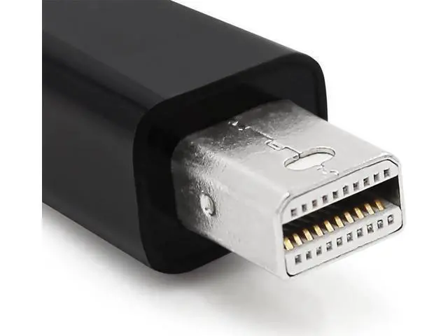 Alt view image 4 of 5 - 3-in-1 Mini DisplayPort (MDP) to HDMI DVI VGA Multiport Converter, Thunderbolt Compatible Mini DP Adapter Supports 1080P Full HD Resolution, Black Compact Design