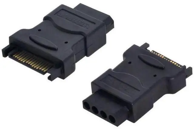 Alt view image 7 of 7 - 15Pin SATA Male to Molex IDE 4Pin Female Power Adapter Cable
