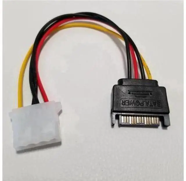 Alt view image 2 of 3 - 10cm SATA 15Pin to 4Pin IDE Molex Power Adapter Cable