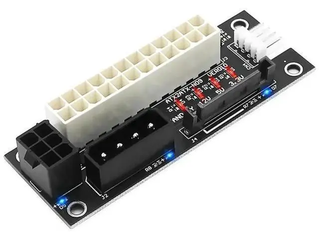 Alt view image 3 of 3 - ADD2PSU Dual PSU Synchronous Startup Adapter Board, ATX 24Pin Trigger to Molex 4Pin/SATA/PCIe 6Pin Multi-Interface Sync Extender for High Power Graphics Card Extra Power Supply