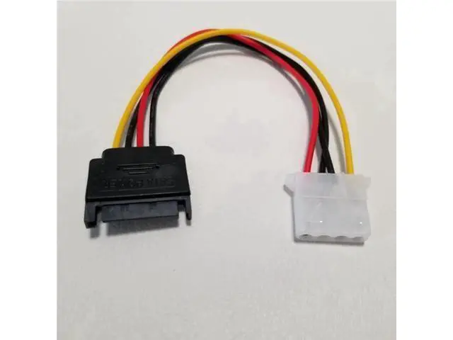 Alt view image 2 of 3 - 10cm SATA 15Pin to 4Pin IDE Molex Power Adapter Cable