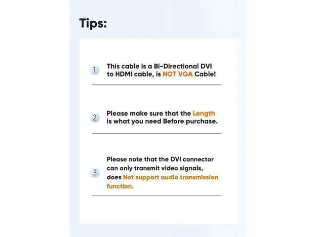 Alt view image 7 of 7 - 0.5FT Bi-Directional HDMI Male to DVI-I 24+5 Female Short Cable, 1080P Full HD HDMI DVI Converter Cord Compatible with PC, PS5, Xbox, Switch, TV Box & Blu-Ray Player