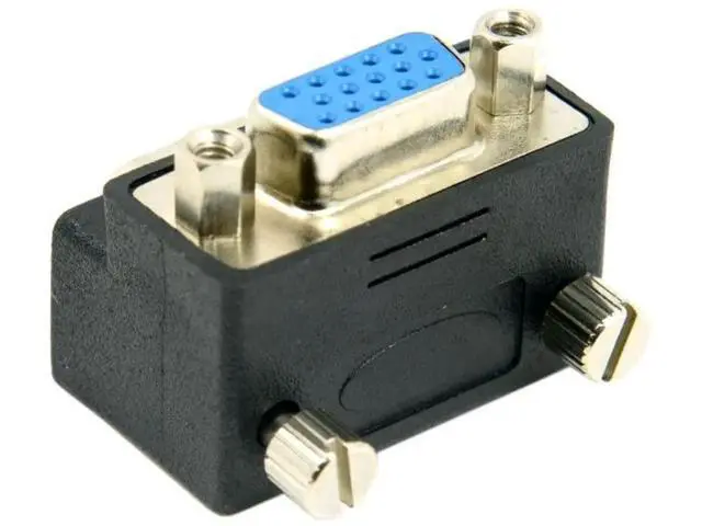 Alt view image 5 of 7 - 90 Degree Down Angled VGA Gender Changer, HDB15Pin SVGA Male to Female Adapter for Monitor Projector Graphics Card