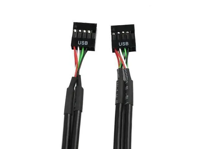 Alt view image 4 of 7 - 60cm USB 2.0 9Pin Motherboard Header Splitter Cable | 1-to-2 Internal Hub Extension Adapter