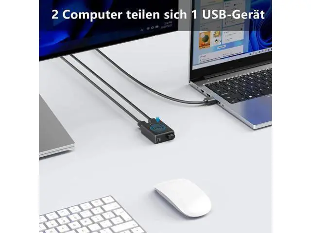 Alt view image 6 of 7 - Bi-Directional USB 3.0 Switch for 2 Computers, 2-in-1 / 1-in-2 Out with 10W Charging Port & 2PCS 1M USB 3.0 Cables, Share Mouse Keyboard Printer USB Hub for PC Laptop Car Use