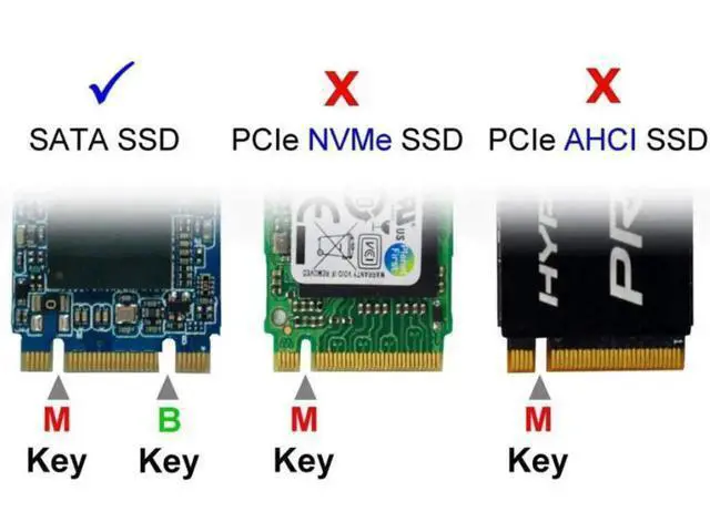 Alt view image 4 of 7 - M.2 NGFF B-Key + mSATA to SATA 3.0 Adapter Enclosure With Power Switch Dual SSD Converter