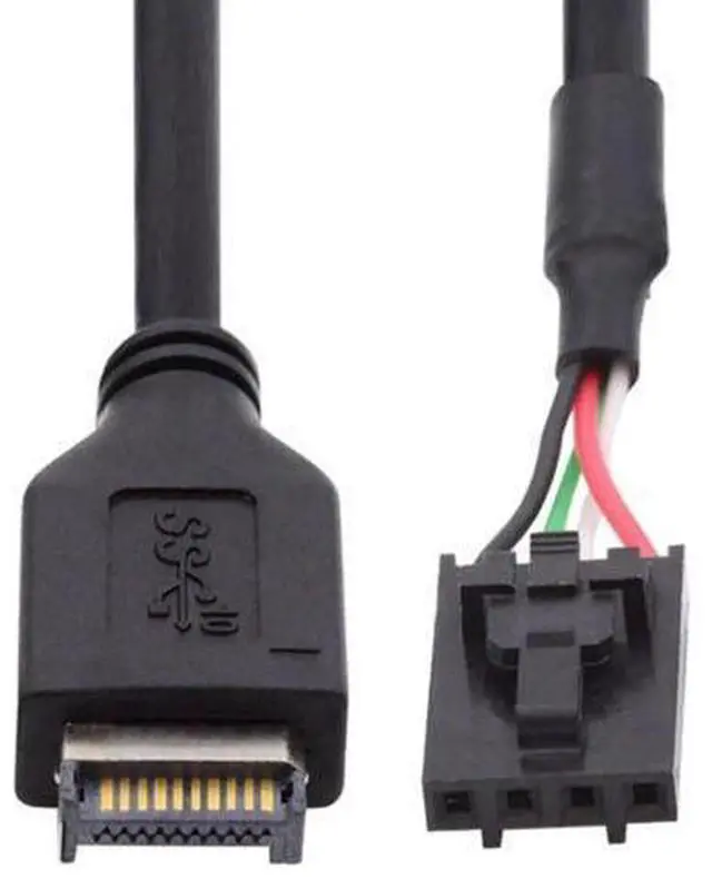 Main image of 0.98FT USB 3.1 Type-E to 2.54mm Pitch 4Pin Cable, Front Panel Header Extension Adapter for 9Pin/10Pin Motherboard HUB