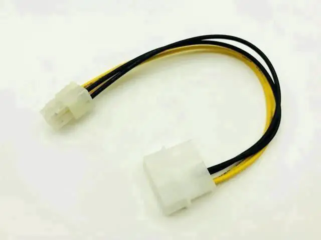 Alt view image 3 of 3 - 5 Pack SATA 4Pin P3 to P4 12V Power Converter Cable, Dual PSU Synchronization Cord for GPU USB Riser Card, DVI-D & VGA Compatible