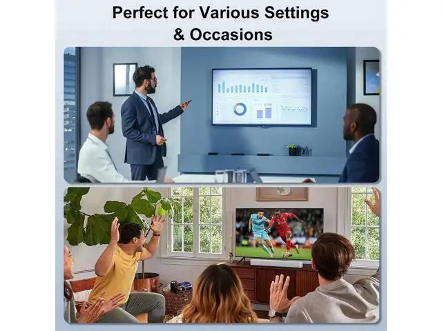Alt view image 2 of 7 - 2 Pack 4K 60Hz DisplayPort to HDMI Adapter, Unidirectional DP Male to HDMI Female Converter Gold-Plated Connector for Laptop Desktop Monitor HDTV Projector