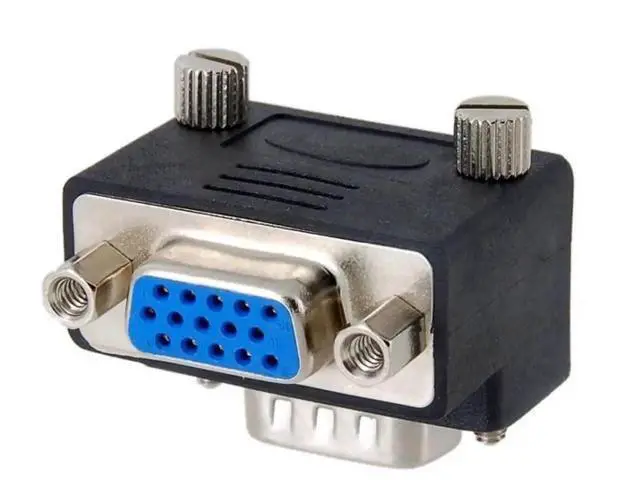 Alt view image 5 of 6 - 90 Degree Up Angled HDB15Pin VGA Male to Female Gender Changer Adapter, SVGA D-Sub Video Connector for Monitor, Projector & Graphics Card