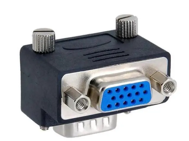 Alt view image 6 of 6 - 90 Degree Up Angled HDB15Pin VGA Male to Female Gender Changer Adapter, SVGA D-Sub Video Connector for Monitor, Projector & Graphics Card