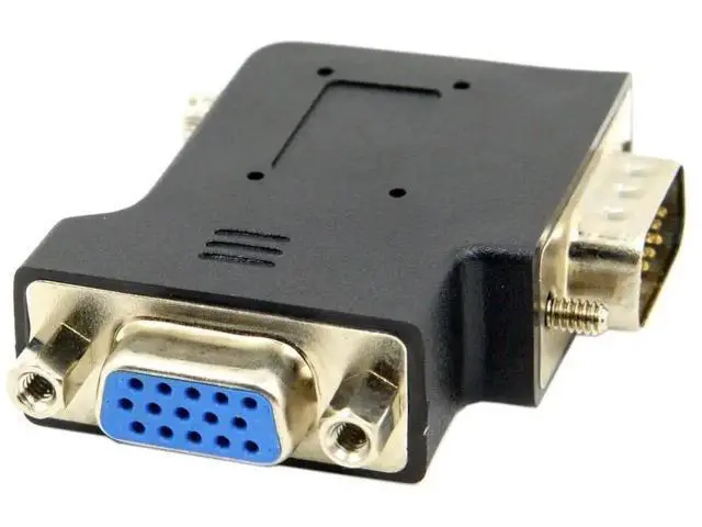 Alt view image 6 of 6 - 90 Degree Left Angled HDB15Pin VGA Male to Female Gender Changer Adapter, D-Sub SVGA Video Connector for Graphics Card, Monitor, Projector