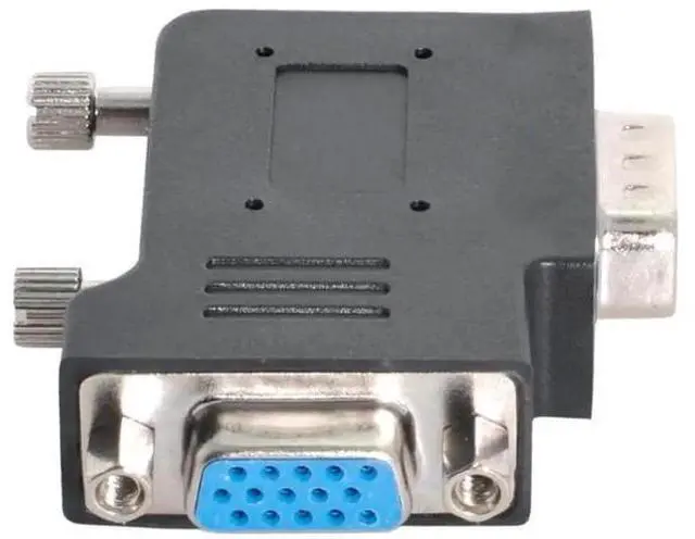 Alt view image 7 of 7 - Vertical Flat Left 90 Degree VGA SVGA Male to Female Extension Adapter, Black VGA Angled Connector