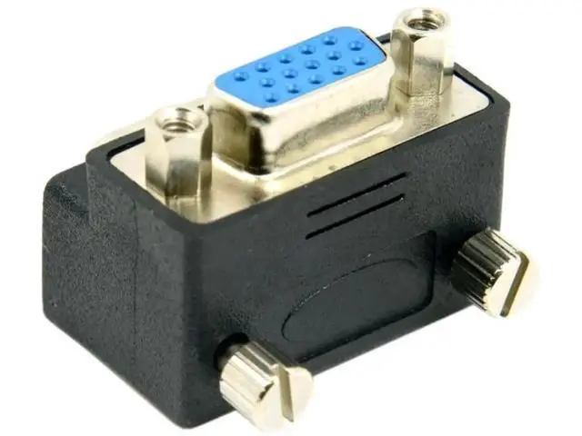 Alt view image 6 of 7 - 90 Degree Down Angled HDB15Pin VGA Male to Female Gender Changer, SVGA D-Sub Video Adapter for Graphics Card, Monitor & Projector