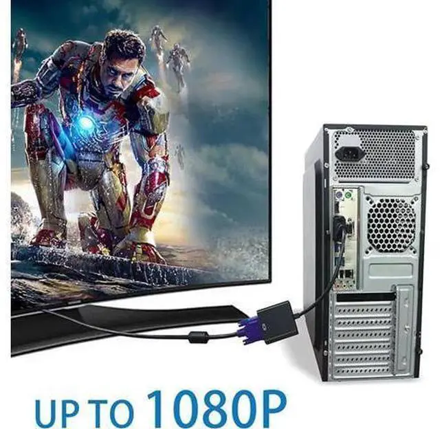 Alt view image 3 of 7 - Active DVI-D 24+1 Male to VGA Female Adapter, 1080P Full HD DVI to VGA Signal Converter for PC, Laptop, Graphics Card, Projector & HDTV