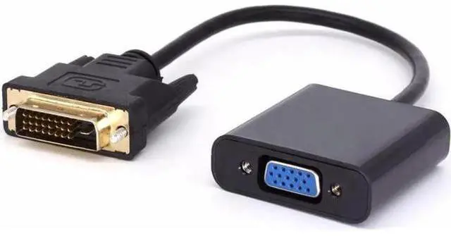 Main image of 25CM Active Dual Link DVI-D 24+1 Male to VGA Female Video Adapter Cable with DAC Chip, Digital to Analog Signal Converter, Max 1920x1080 Resolution