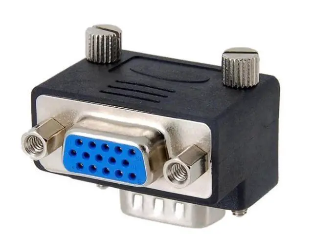 Alt view image 4 of 6 - 90 Degree Up Angled VGA Gender Changer, HDB15Pin SVGA Male to Female Adapter for Monitor Projector Graphics Card