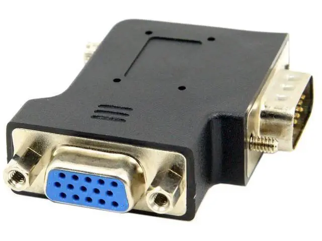 Alt view image 2 of 6 - 90 Degree Left Angled VGA Gender Changer, HDB15Pin SVGA Male to Female Adapter for Monitor Projector Graphics Card