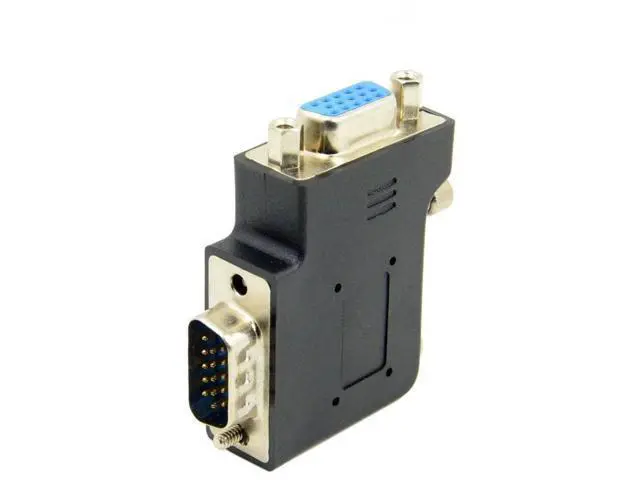 Alt view image 3 of 6 - 90 Degree Left Angled VGA Gender Changer, HDB15Pin SVGA Male to Female Adapter for Monitor Projector Graphics Card
