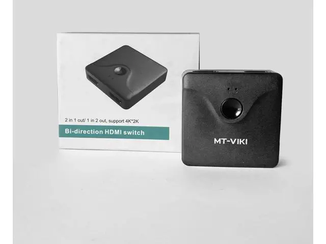 Alt view image 4 of 7 - MT-VIKI Bi-Directional HDMI 2.0 Switch 2 in 1 Out / 1 in 2 Out, 4K@60Hz HDMI Switcher Splitter Supports HDR, 3D, HDCP 2.2, Manual Button Control for PS5, Xbox, Roku, HDTV, Monitor