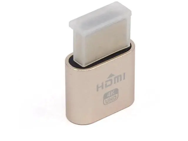 Alt view image 2 of 7 - VGA EDID Dummy Plug Virtual Display Emulator, 1080P@60Hz Headless Ghost Display Adapter with DDC EDID, Gold Plated
