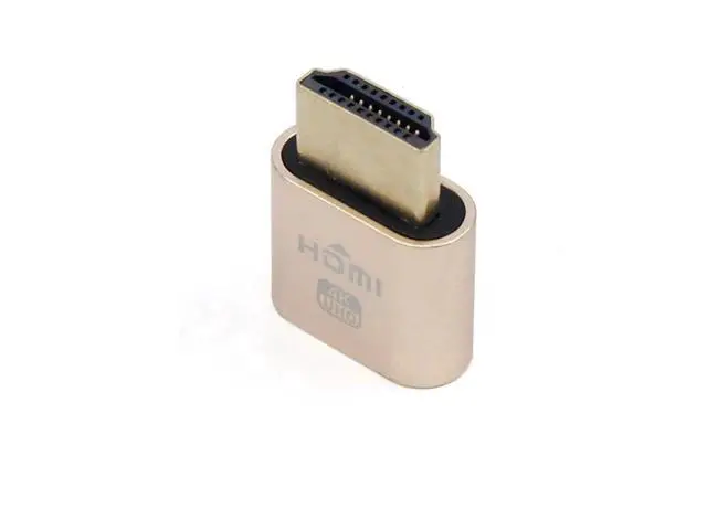Alt view image 3 of 7 - VGA EDID Dummy Plug Virtual Display Emulator, 1080P@60Hz Headless Ghost Display Adapter with DDC EDID, Gold Plated