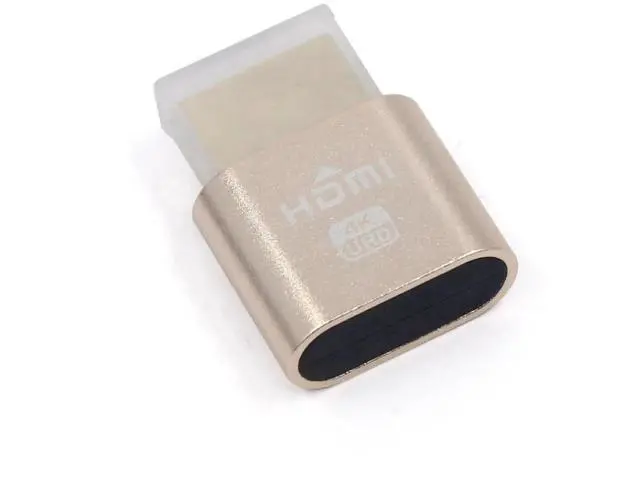 Alt view image 7 of 7 - VGA EDID Dummy Plug Virtual Display Emulator, 1080P@60Hz Headless Ghost Display Adapter with DDC EDID, Gold Plated