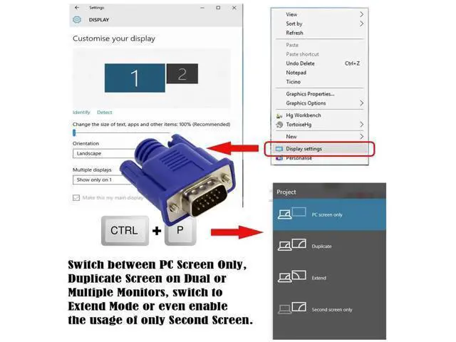 Alt view image 2 of 7 - VGA Dummy Plug Virtual Display Adapter, Headless Ghost Monitor Emulator with EDID Chip, Supports 1080P 1920x1080@60Hz for VGA GPU Remote Servers PC