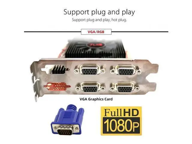 Alt view image 6 of 7 - VGA Dummy Plug Virtual Display Emulator, DDC EDID Headless Ghost Adapter, 1080P@60Hz