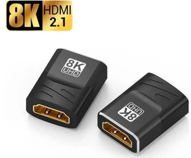 Main image of 1-Pack HDMI 2.1 Female to Female Coupler, 48Gbps HDMI Extender Connector Supports 8K@60Hz, 4K@144Hz & 1080P