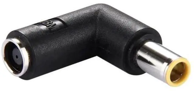 Main image of 90 Degree Right Angle DC 7.9x5.4mm Male to Female Power Connector Adapter, Elbow DC Barrel Plug Converter for ThinkPad IBM Laptops Notebooks