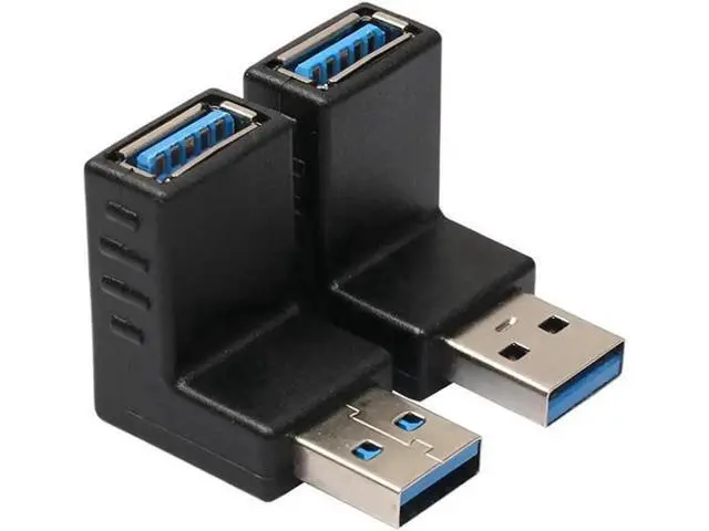Alt view image 2 of 6 - 4 Pack 90 Degree USB 3.0 Male to Female Coupler, Multi-Angle Gender Changer Extender (Left/Right/Up/Down)