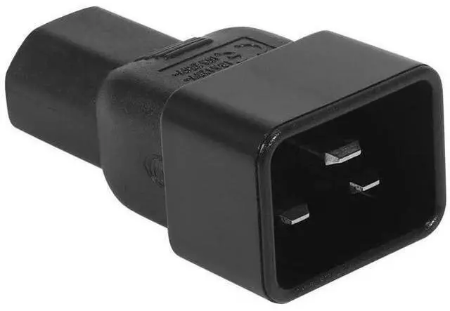 Main image of Beige IEC 320 C20 to C13 Power Adapter, 16A C20 Female to 10A C13 Male AC Converter, 15A/16A to 10A Power Connector