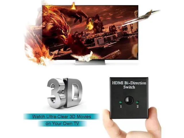 Alt view image 5 of 7 - Bi-Directional HDMI Switch Splitter 1 In 2 Out / 2 In 1, Supports 4K 3D 1080P HDCP
