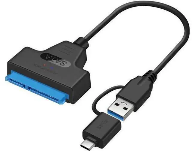 Main image of 2-in-1 SATA to USB 3.0 Adapter Cable with UASP, External Converter Cord for 2.5 Inch SATA HDD SSD Fast Data Transfer
