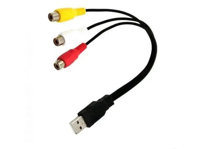 Alt view image 3 of 3 - 1PC USB 2.0 A Male to 3 RCA Female AV Audio Video Adapter Cable, USB to Composite RCA Cord for HDTV & Televisions